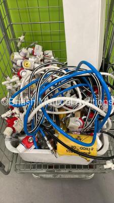 Job Lot Including Various Valves/Regulators, Hoses and Bin in Cage (Not Included) - 3