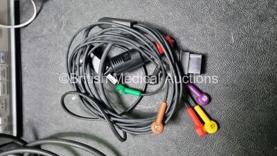 Job Lot Including 1 x Zoll M Series Biphasic 200 Joules Max Defibrillator Including ECG and Printer Options with 1 x SpO2 Finger Sensor Connector and 1 x Zoll E-Series Defibrillator with ECG, SpO2, NICP and CO2 Options, 1 x Zoll 3 Lead ECG Lead, 1 x 5 Le - 8