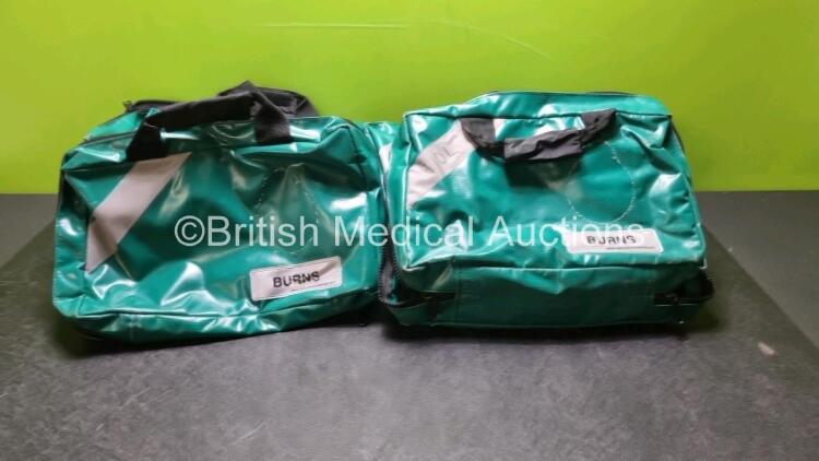 10 x Green Burns Ambulance Bags *stock photo (in cage)