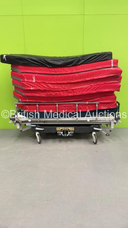 Huntleigh Lifeguard Patient Trolley with 9 x Hospital Bed Mattresses