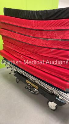 Huntleigh Lifeguard Patient Trolley with 9 x Hospital Bed Mattresses - 4