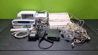 Mixed Lot Including 1 x Zeiss Opmi Pico Microscope Attachment,1 x GE F5-01 Module Rack 1 x Cardinal Health Alaris CC Syringe Pump, 2 x Rinn Wall Lights, 1 x Zebra QLn22 Unit, 1 x Janam CC-XP-1 Mobile Computer, 1 x GC420t Unit 1 x GE K-MRIANEB-00 and JobLo