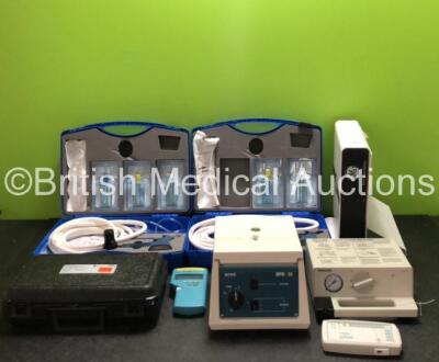 Mixed Lot Including 2 x Manujet III Jet Ventilation Catheters with Accessories in Carry Cases, 1 x Smiths Medical Level 1 Temp Check Thermometer in Case, 1 x Druck DPI 705 Digital Pressure Indicator, 1 x MPW 53 Centrifuge, 1 x Natus Neurology 10392 Unit, 