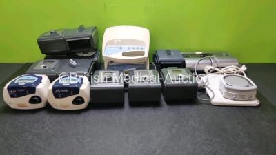 Mixed Lot Including 5 x Philips Respironics Remstar Auto C - Flex Humidifiers with 4 x Humidifier Chambers, 1 x Philips Respironics Remstar Auto A - Flex Humidifier, 2 x Resmed S8 Escape CPAP Units, 2 x Resmed S6 CPAP Units, 1 x ResMed S9 Escape CPAP Unit