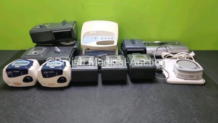 Mixed Lot Including 5 x Philips Respironics Remstar Auto C - Flex Humidifiers with 4 x Humidifier Chambers, 1 x Philips Respironics Remstar Auto A - Flex Humidifier, 2 x Resmed S8 Escape CPAP Units, 2 x Resmed S6 CPAP Units, 1 x ResMed S9 Escape CPAP Unit