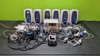 Job Lot Including 6 x Welch Allyn Spot Vital Sign Monitors, 2 x Nellcor N-550 Pulse Oximeters, 1 x Bair Hugger Model 370 Temperature Control Unit, 11 x BP Cuffs and 5 x SpO2 Finger Sensors and Connectors