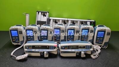 Mix Lot Including 2 x Carefusion Alaris CC Syringe Pumps (Both Power Up) 7 x Carefusion Alaris VP P[lus Guardrail Syringe Pumps (All Power Up) 1 x LSU Laerdal Suction Unit (Powers Up) 1 x CIS Bio Lead Shielded Box For One Ventics 2 System and 1 x Carefusi