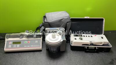 Mixed Lot Including 1 x Graseby 3300 PCA Pump (Powers Up wit Alarm) 1 x DeVilbiss Home Suction Unit with Suction Cup and Power Supply in Carry Bag (Powers Up) 1 x Horwell Neurothesiometer (No Power) *SN 711572003, PU132432,