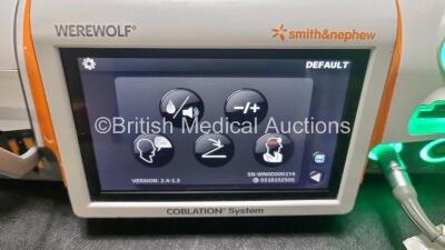 Job Lot Including 1 x Smith & Nephew Werewolf Coblation System Version 2.4-1.3 (Powers Up) and 1 x Smith and Nephew & Footswitch - 2