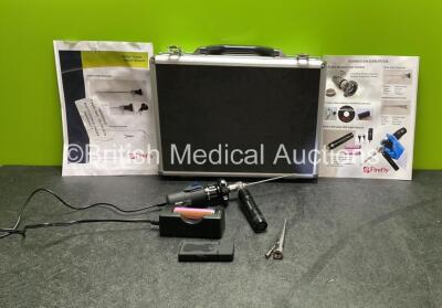 Firefly KT2130 Wireless Veterinary Endoscopy Set Including 1 x DE1250 Wireless Endo-Camera, 1 x ES302 Rigid Endoscope, 1 x ES201 Wireless LED Light Source, 2 x Batteries, 1 x Battery Charger and 1 x AC Power Supply in Carry Case (Powers Up)