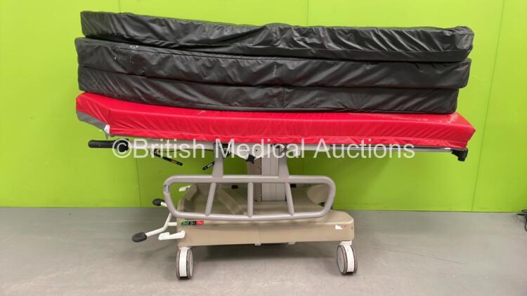 Huntleigh Nesbit Evans Patient Trolley with 4 x Hospital Bed Mattresses