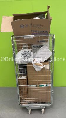 Cage of Mixed Consumables Including Alcometer, 12 Lead ECG Leads and Zeal Ear Thermometers (Cage Not Included)