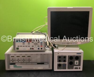 Mixed Lot Including 1 x GE CLab II Plus 64 Amplifier Unit, 1 x Sony LCD Monitor, 1 x Cordis Stockert EP Shuttle Unit and 1 x ERG Main Amplifier Unit *SN 474004 / ST-1214 / 2013196 /