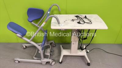 TopCon Ophthalmic Table (Powers Up) and 1 x Sara Stedy Patient Standing Aid