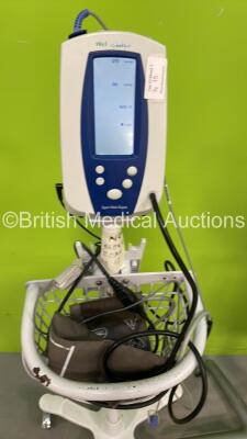 4 x Welch Allyn SPOT Vital SIgns Monitors on Stands with Selection of Cables (All Power Up) *S/N 200802848 / 201312573 / 200800903 / 201114901* - 5