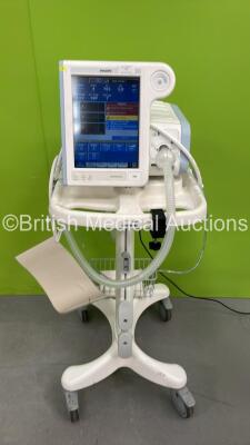 Philips Respironics V60 Ventilator on Stand Software Version 2.30 - Software Options AVAPS, C-FLex and Ramp - Total Power on Hours 3397 with Hoses (Powers Up) *S/N 100174177*