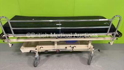 Huntleigh Hydraulic Patient Trolley with Mattress (Hydraulics Tested Working - Missing Side Rail)