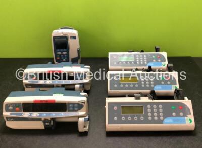 Job Lot Including 3 x Graseby 3500 Anaesthesia Pumps (All Power Up) 2 x CareFusion Alaris Guardrails Plus Syringe Pumps (Both Power Up, 1 x Requires Service) and 1 x CareFusion Alaris GP PLus Infusion Pump