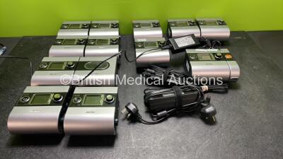 Job Lot of CPAP Units Including 7 x ResMed S9 AutoSet CPAP Units, 2 x ResMed S9 VPAP ST Units, 1 x ResMed S9 AutoSet CS Unit, 1 x ResMed S9 AutoSet CS CPAP Unit, 1 x ResMed S9 AutoSet CS-A CPAP Unit, 1 x ResMed H5i Humidifier Unit and 3 x AC Power Supplie