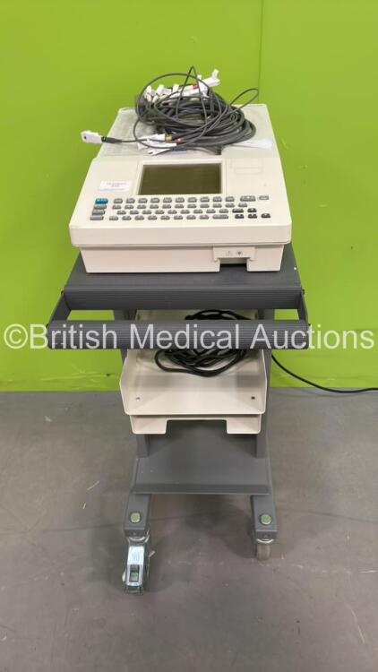 Spacelabs Burdick Eclipse 850 ECG Machine on Stand with 10 Lead ECG Leads (Powers Up) *S/N 92300-004908*