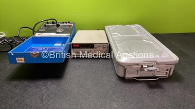 Mixed Lot Including 1 x Bio Tek Model 601A Blood Pressure Systems Calibrator (Powers Up) 1 x HP 5315A Universal Counter (Powers Up) 1 x Surgical Instrument Tray