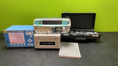 Mixed Lot Including 1 x SLE 2100 Respiration Monitor (Powers Up) 1 x Sony DV0-1000MD DVD Recorder (Powers Up) 1 x Carefusion Alaris PK Pump (Powers Up with Service Message) 1 x Sonicaid BV105 Vascular Flow Detector