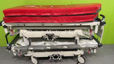 4 x Huntleigh LIfeguard Patient Trolleys with Mattresses (Damaged - See Pictures) - 4