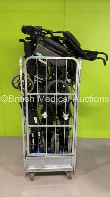 7 x Various Wheelchairs Including Ferno and Lomax (Cage Not Included)