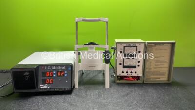 Mixed Lot Including 1 x IC Medical Crystal Vision 4.0 Smoke Evacuator (Powers Up) 1 x Heidelberg Engineering Chin Rest and 1 x Eschmann ETS 3 Test Set