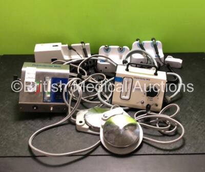 Mixed Lot Including 2 x Welch Allyn GS 777 Elite Wall Mounted Otoscope / Ophthalmoscope Units (1 x Damage to Cables - See Photos) 1 x Welch Allyn 767 Series Wall Mounted Otoscope / Ophthalmoscope Unit, 1 x DuploSpray MIS Unit and 3 x Seca Baby Weighing Sc