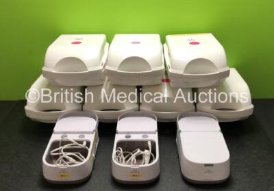 Mixed Lot Including 7 x Kitett Fisio Breast Pumps and 3 x Philips Respironics InnoSpire Deluxe Nebulizers (All with Damage to Casing - See Photos) *SN 200976 / 198462 / 198559*