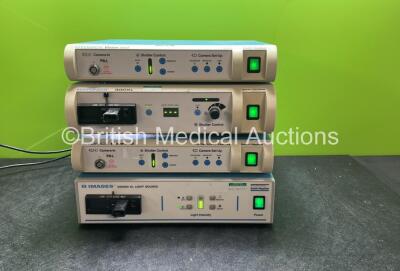 Smith & Nephew Job Lot Including 2 x Smith & Nephew Dyonics Vision 325Z Digital 3 Chip Camera Unit, 1 x Smith & Nephew 300XL Xenon Light Source and 1 x Smith & Nephew Dyonics Images Xenon XL Light Source (All Power Up)