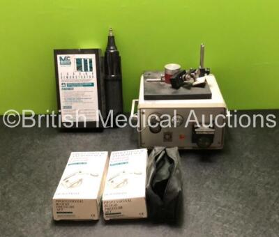 Mixed Lot Including 1 x Medicor Corona Demonstrator, 1 x Micro-France Irrigation Unit and 3 x BP Meters with Cuffs *2 x Unused in Box*