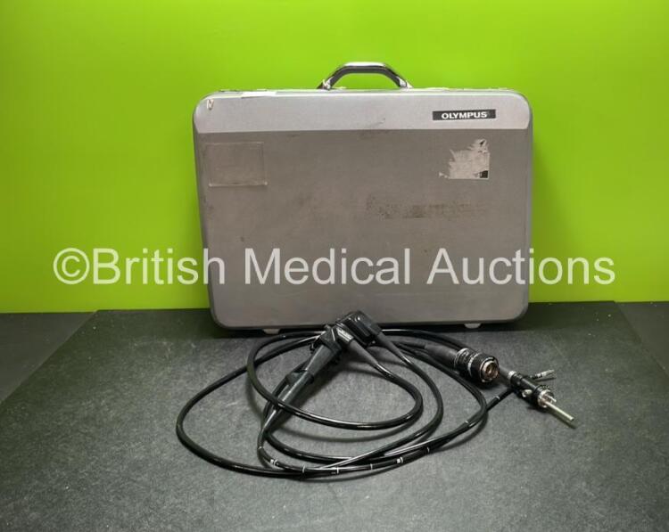 Olympus MH 908 Ultrasonic Probe In Carry Case - Engineer's Report : Optical System - Unable to Check, Angulation - No Fault Found, Insertion Tube - No Fault Found, Light Transmission - Unable to Check, Channels - Unable to Check, Leak Check - Unable to Ch