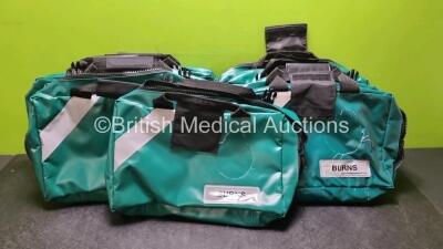 9 x Green Burns Ambulance Bags