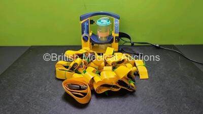 Job Lot Including 1 x LSU Laerdal Suction Unit with 1 x Suction Cup (No Powers ) and Job Lot of Safety Straps