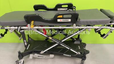 Ferno Pegasus Ambulance Stretcher with Mattresses (Hydraulics Tested Working) *S/N PEG5339* - 4