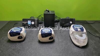 Job Lot Including 3 x ResMed Airsense 10 Elite CPAP Units with 1 x Power Supply (2 x No Power and Missing Humidifier Chamber) 1 x Spark Sefam S.Box and 3 x ResMed S8 Escape 2 CPAP Units with 1 x Humidifier Chamber *SN 1200R21441027 / 20081160892 / 2010162