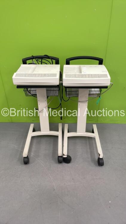 2 x Seca CT6i ECG Machine on Stand with 10 Lead ECG Leads (Powers Up) *S/N 23149*