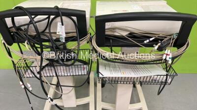 2 x Seca CT6i ECG Machine on Stand with 10 Lead ECG Leads (Powers Up) *S/N 23149* - 4