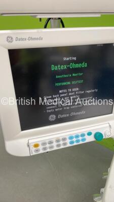 Datex-Ohmeda S/5 Avance Anaesthesia Machine Software Version 5.00 with Datex-Ohmeda Monitor, Datex-Ohmeda Module Rack, E-PRESTN Multiparameter Module with SPO2, T1/T2, P1/P2, NIBP and ECG Options, E-CAiOV Gas Module with Spirometry Options and D-Fend Wate - 2