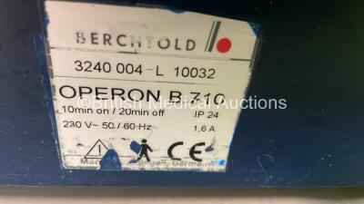 Berchtold Operon B710 Electric Operating Table (Powers Up - Incomplete) *S/N HS10101005089* - 4