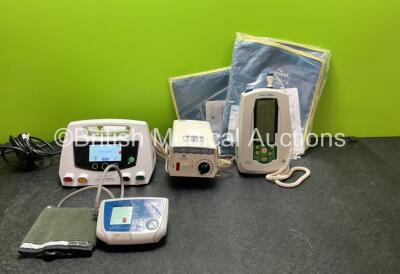 Mixed Lot Including 1 x Huntleigh Dopplex ABIlity Automatic Ankle Brachial Index (ABI) System with 3 x Huntleigh Flowtron Hydroven Garents (Powers Up) 1 x A&D Medical UA-767 Digital Blood Pressure Monitor (Powers Up with Error) 1 x Welch Allyn Spot Vital