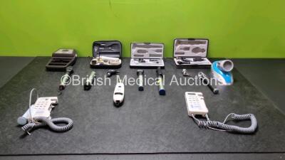 Mixed Lot Including 1 x Huntleigh D920 Dopplex, 1 x Huntleigh SD2 Dopplex, 1 x Vitalograph 8600, 1 x Exergen Temporal Thermometer, 1 x Grid Dynamometer and Job Lot of Otoscopes Including 1 x Keeler Vista 2 x Keeler Standard, 1 x Keeler Specialist , 1 Down