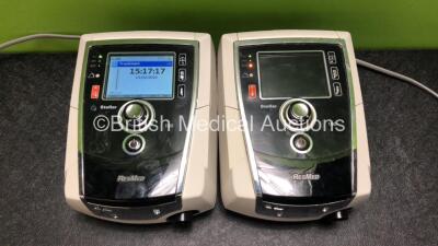 2 x Resmed Stellar 100 CPAP Units with 2 x Power Supplies (1 x Powers Up, 1 x Draws Power) *SN 20160579229 / 20151392836* - 2