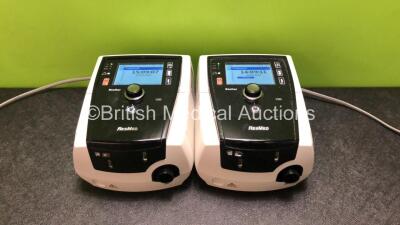 2 x Resmed Stellar 100 CPAP Units with 2 x Power Supplies (Both Power Up) *SN 22181219072 / 22191830259*