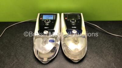 2 x Resmed Stellar 100 CPAP Units with 2 x Power Supplies and 2 x ResMed H4i Humidifiers (1 x Powers Up, 1 x Draws Power) *SN 20160659510 / 20111530804*
