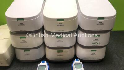 Mixed Lot Including 2 x Covidien Genius 2 Tympanic Thermometers, 9 x Philips Respironics InnoSpire Deluxe Nebulisers and 1 x Respironics Porta-Neb Nebuliser *SN 158950 / 114088 / 118769 / 150221 / 190019 / 013938 / 182759 / 199637 / 171009 / 2002PN184305* - 2