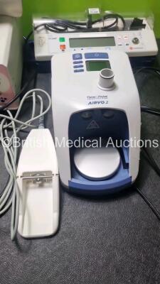 Mixed Lot Including 1 x Fisher & Paykel Airvo 2 Humidifier, 1 x Gastro CH ECK Gastrolyzer. 1 x GE CDA19T Patient Monitor with Stand (Damaged Stand - See Photo), 1 x Carefusion Alaris Plus GH Syringe Pump, 2 x Diathermy Forceps, 1 x Conmed Footswitch and - 5