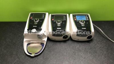 Job Lot Including 2 x Resmed Stellar 100 CPAP Units (Both No Power) with 1 x ResMed H4i Humidifier (Missing Casing - See Photos) and 1 x ResMed Stellar 150 CPAP Unit with 1 x Power Supply (Powers Up) *SN 22171819560 / 20140116641 / 22181587831*